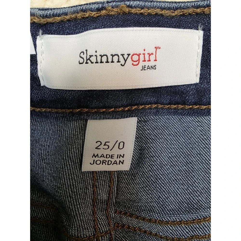 Skinnygirl Jeans Womens 25 High Rise Julie Crop Flare Injeanious Stretch Studded